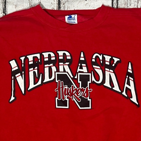Vintage Nebraska Cornhuskers 1990s Starter NCAA College Football Sweatshirt - Picture 2 of 5